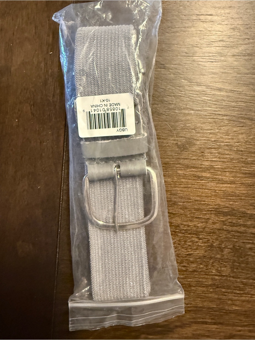 Adjustable unisex Elastic softball/baseball Belt in Light Gray